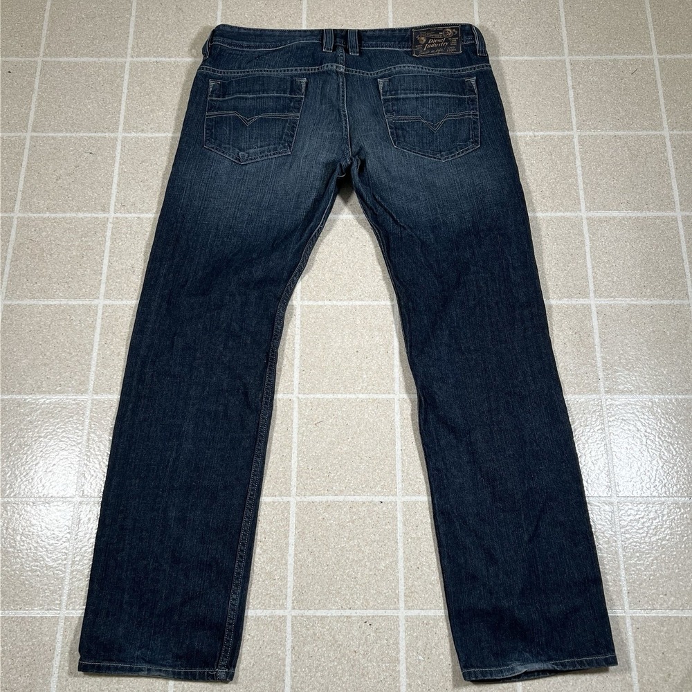 Diesel Safado Regular Slim Straight Jeans Mens 36x32 Dark Wash Stretch